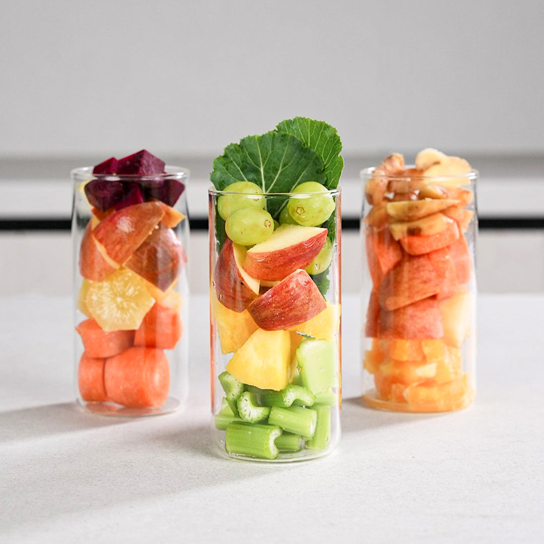 ต้องใช้ผักและผลไม้ปริมาณเท่าไหร่ถึงจะได้น้ำผลไม้ 1 ถ้วย?